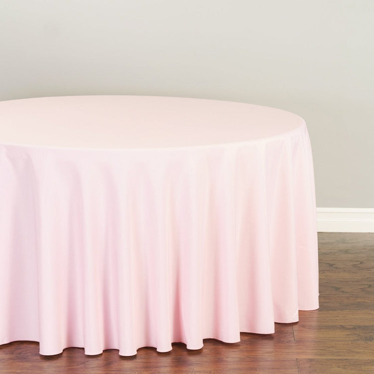 132 in. Round Polyester Tablecloth (15 Colors)
