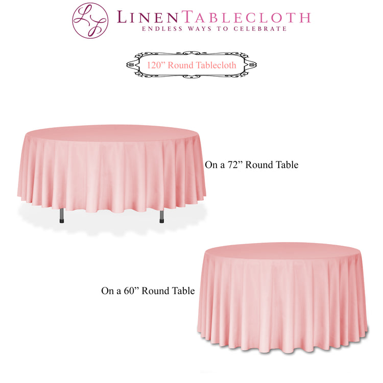 120 in. Round Polyester Tablecloth (15 Colors)