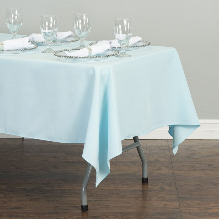 60 x 102 in. Rectangular Polyester Tablecloth Baby Blue