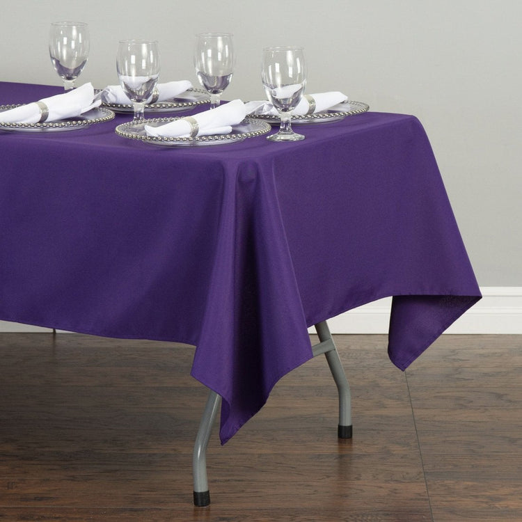 60 x 102 in. Rectangular Polyester Tablecloth Purple