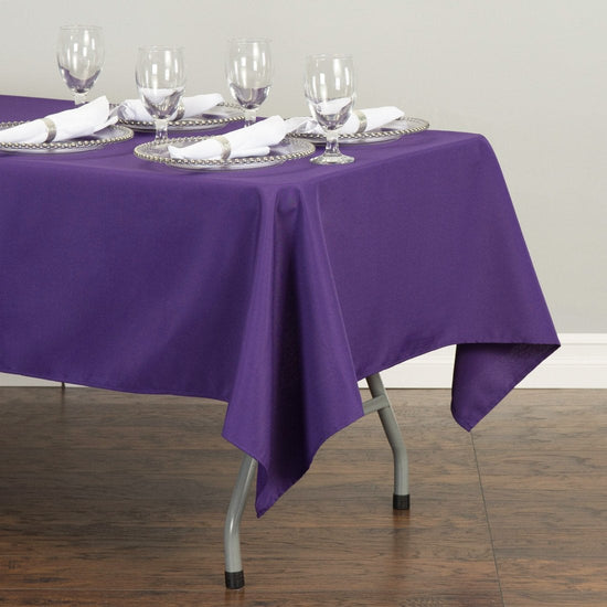 60 x 126 in. Rectangular Polyester Tablecloth Purple