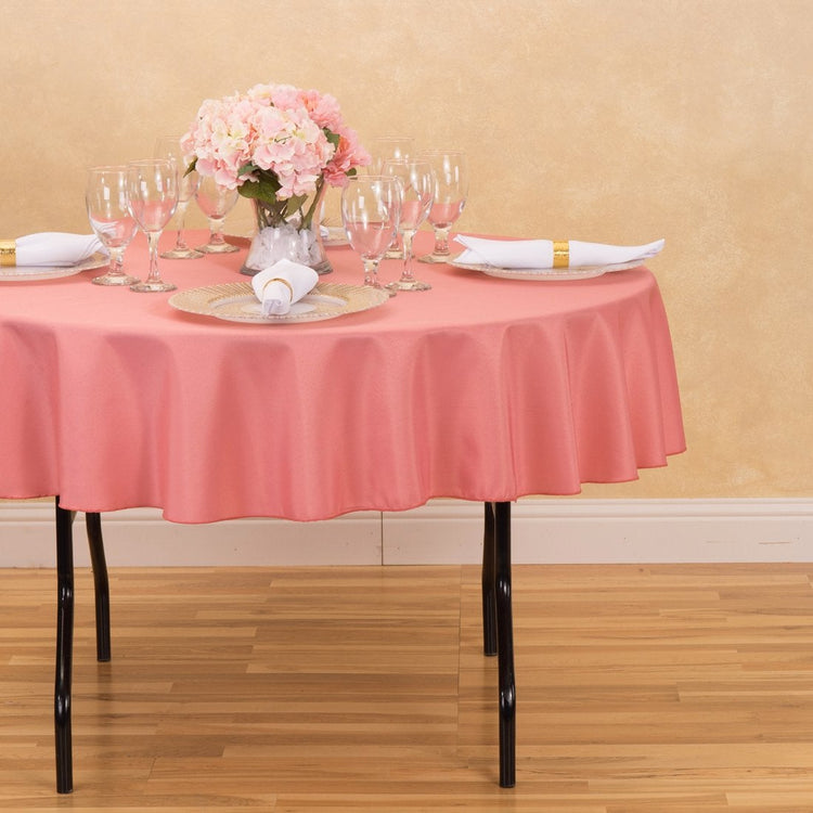 70 in. Round Polyester Tablecloth Strawberry Ice