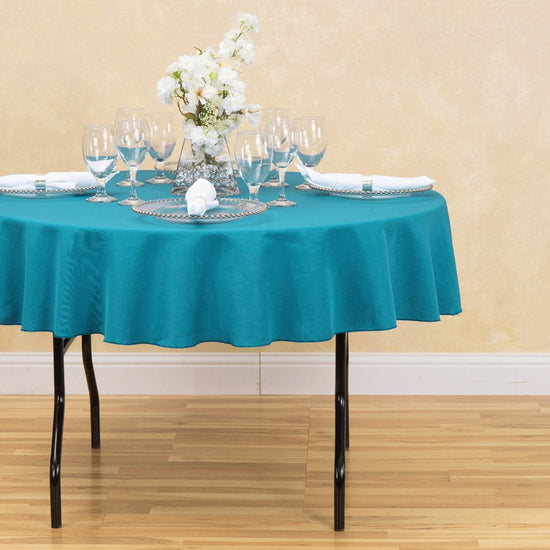 70 in. Round Polyester Tablecloth Caribbean