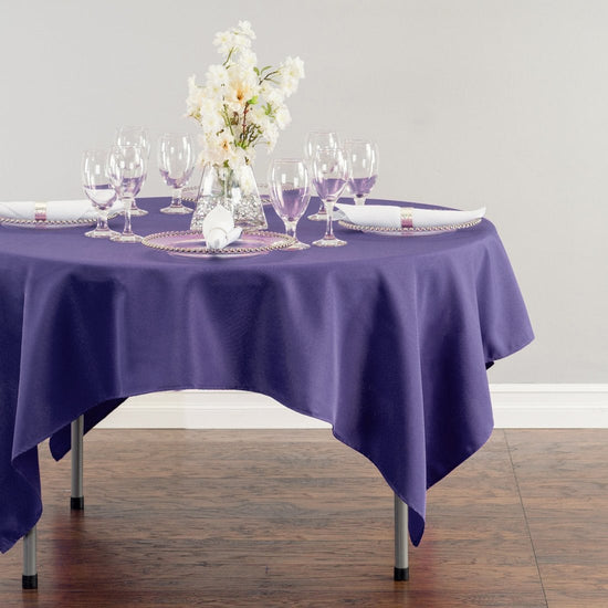 70 in. Square Polyester Tablecloth Purple