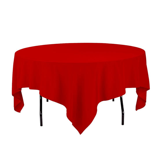 85 in. Square Polyester Tablecloth Red