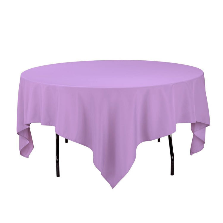 85 in. Square Polyester Tablecloth Lavender
