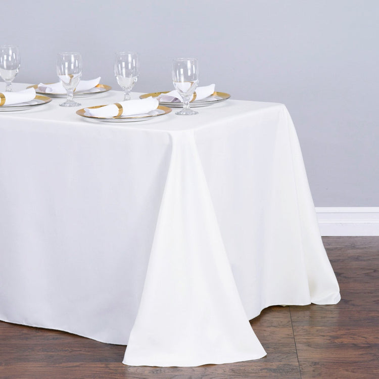 90 X 156 in. Rectangular Polyester Tablecloth (15 Colors)