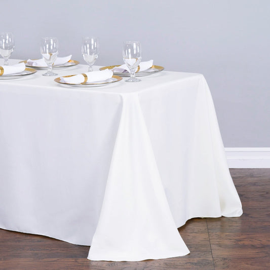 90 X 132 in. Rectangular Polyester Tablecloth (15 Colors)