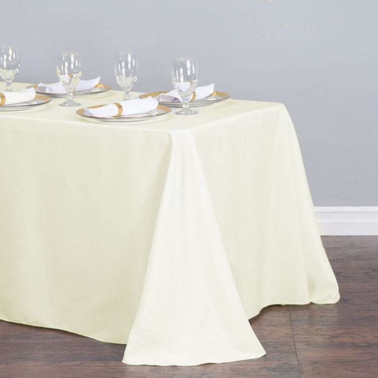 90 X 156 in. Rectangular Polyester Tablecloth (15 Colors)