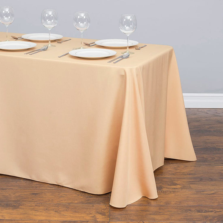 90 X 132 in. Rectangular Polyester Tablecloth (17 Colors)