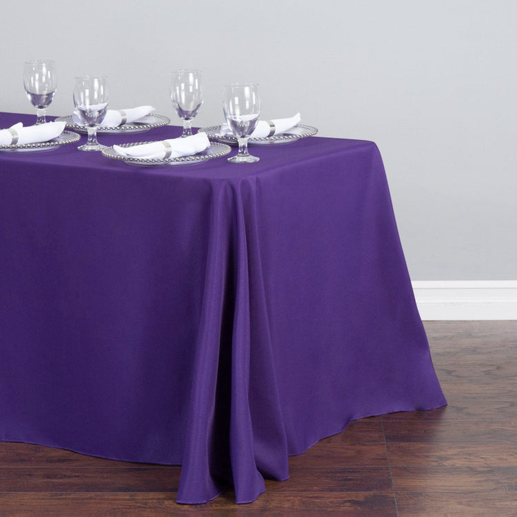 90 x 156 in. Rectangular Polyester Tablecloth Purple