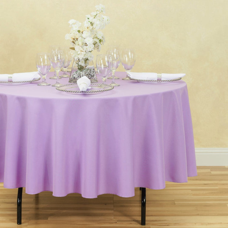 90 in. Round Polyester Tablecloth (15 Colors)