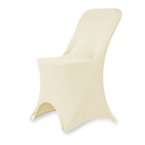 Stretch Folding Chair Cover Ivory