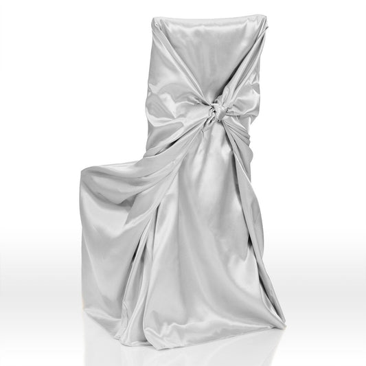Satin Universal Chair Cover Silver