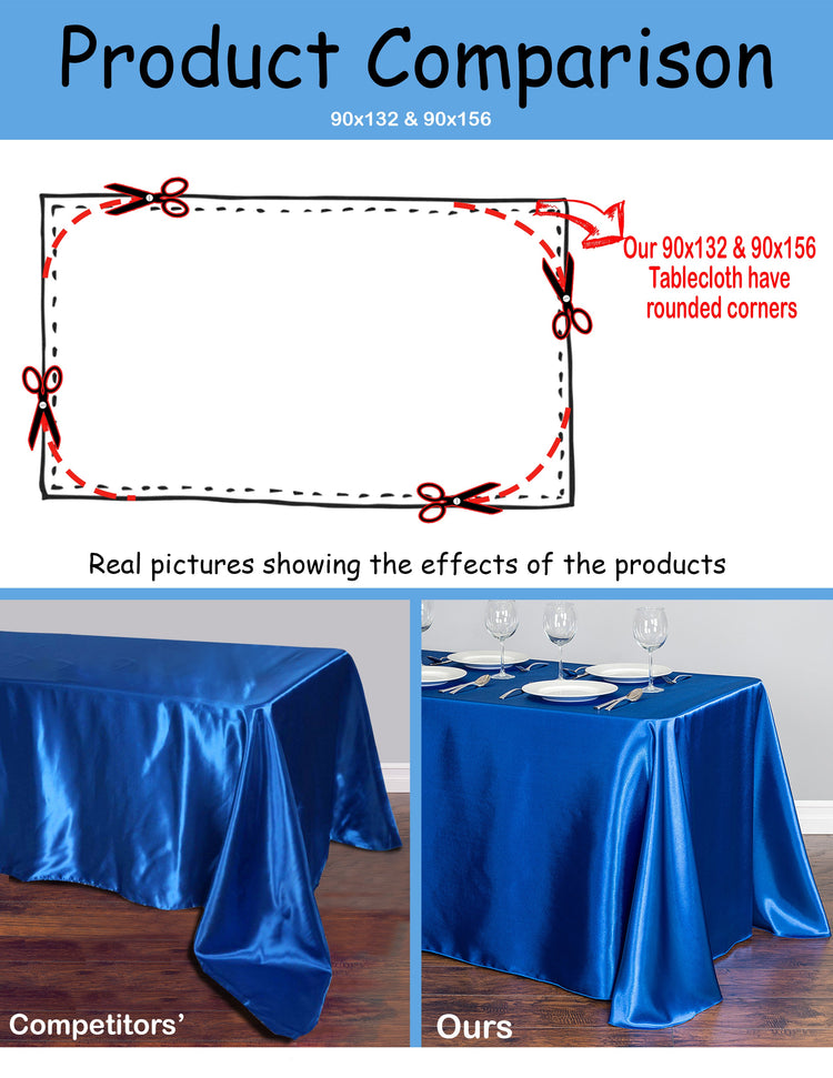 90 X 156 in. Rectangular Polyester Tablecloth (15 Colors)